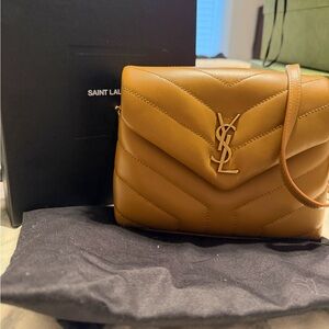 Yves Saint Laurent dark cork toy loulou Quilted Leather Shoulder Bag